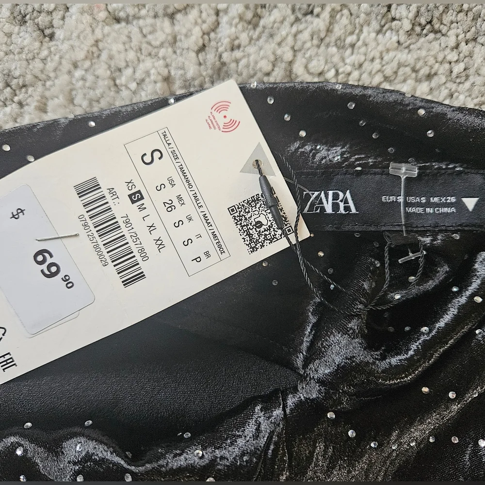 Zara Satin Studded dress NWT - Picture 7 of 14